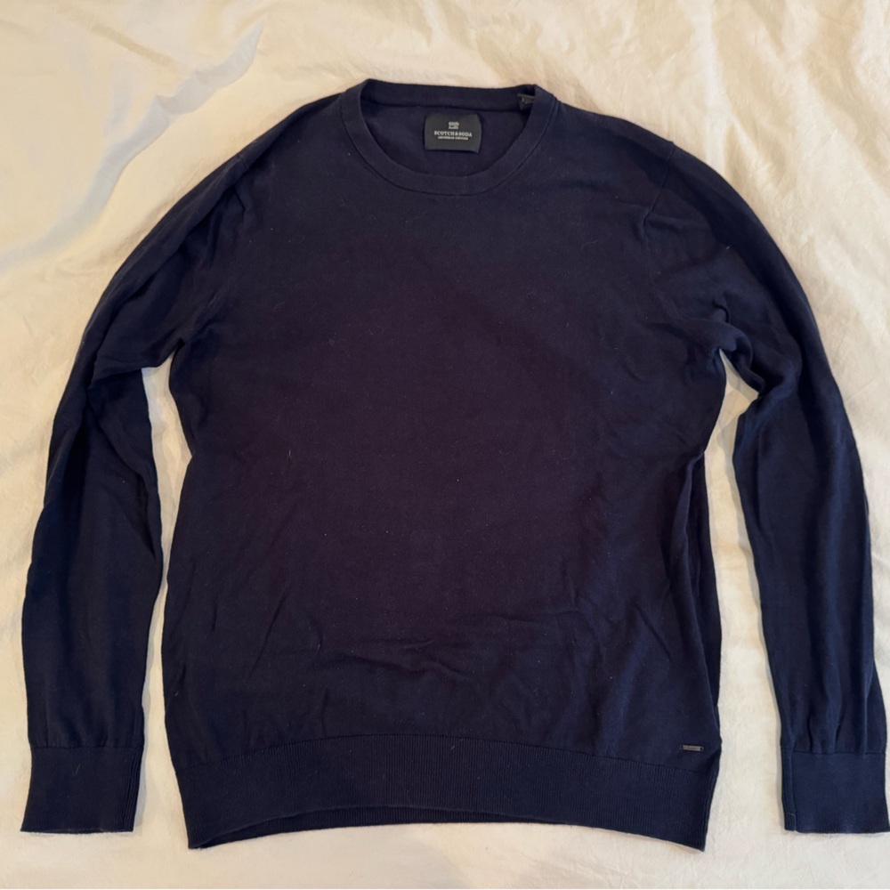 Scotch & Soda Men's Dark Navy Crewneck Sweater